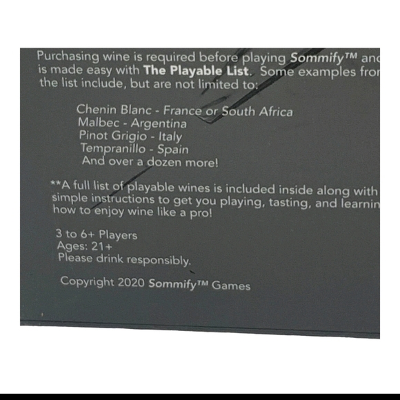 Sommify Board Game for Wine Lovers A Blind Wine Tasting Game NEW SEALED - Picture 6 of 9